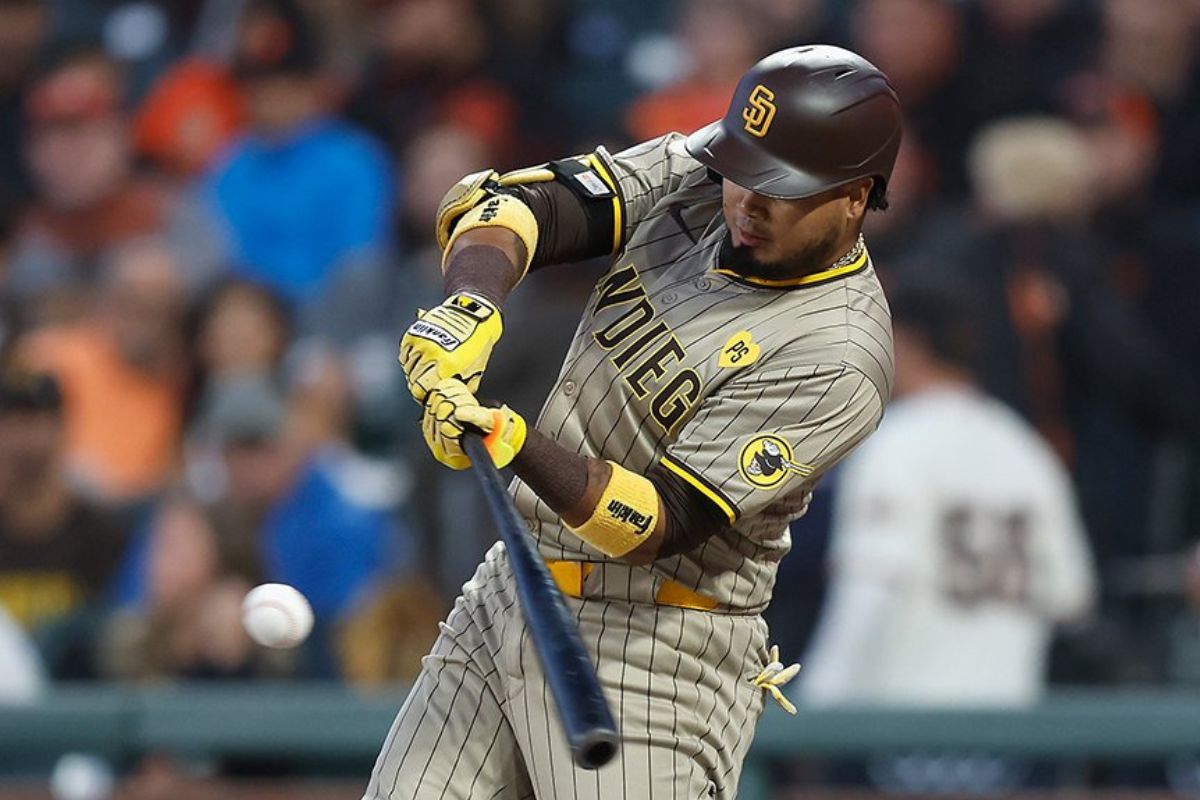 Luis Arráez produjo una de las carreras en el triunfo de San Diego. (Foto: X @Padres)