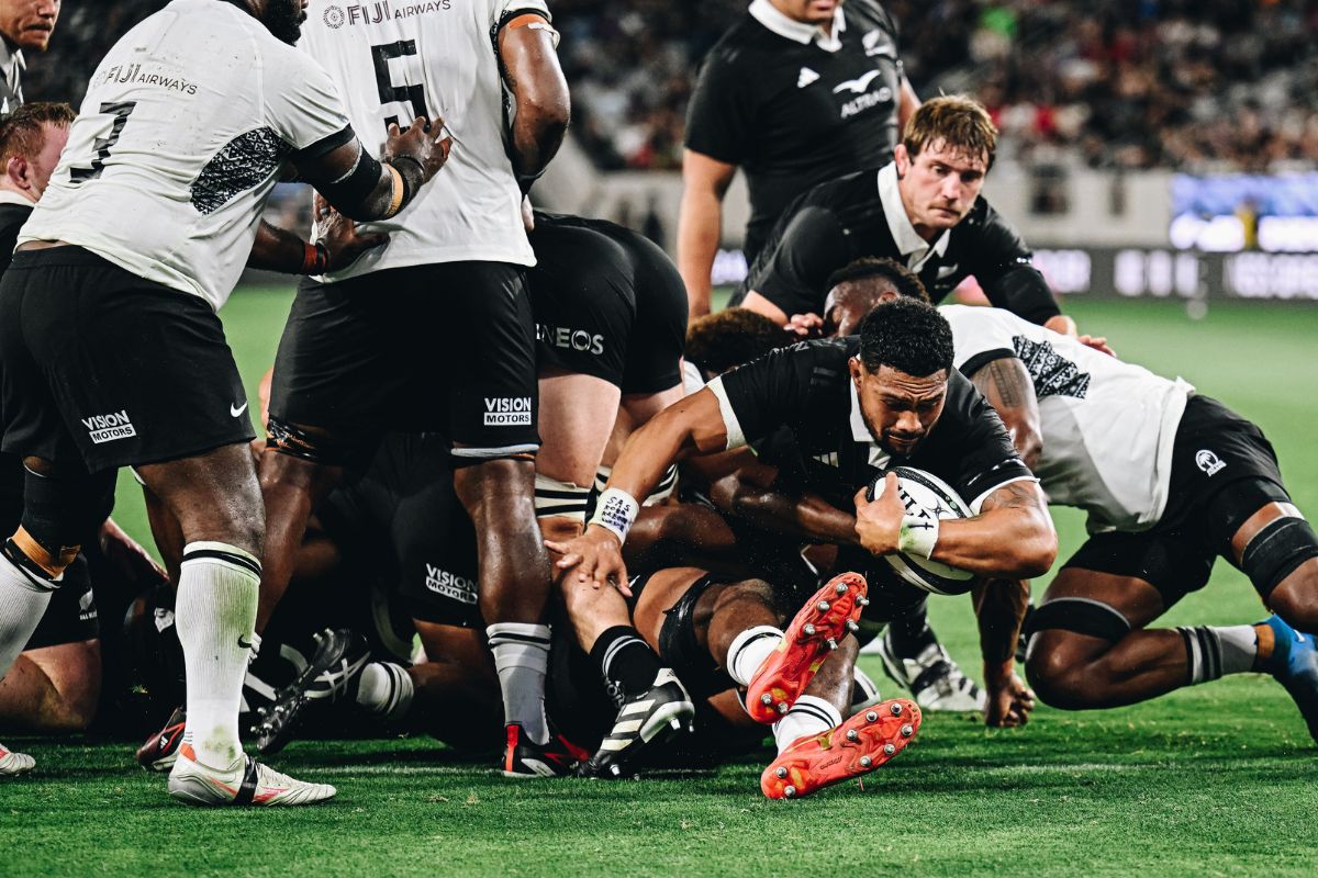 All Blacks no tuvo piedad y venció ampliamente a Fiji. (Fotos: X @AllBlacks