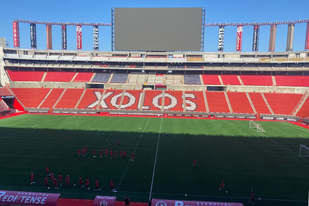 Así luce la tribuna del Estadio Caliente para el próximo torneo.