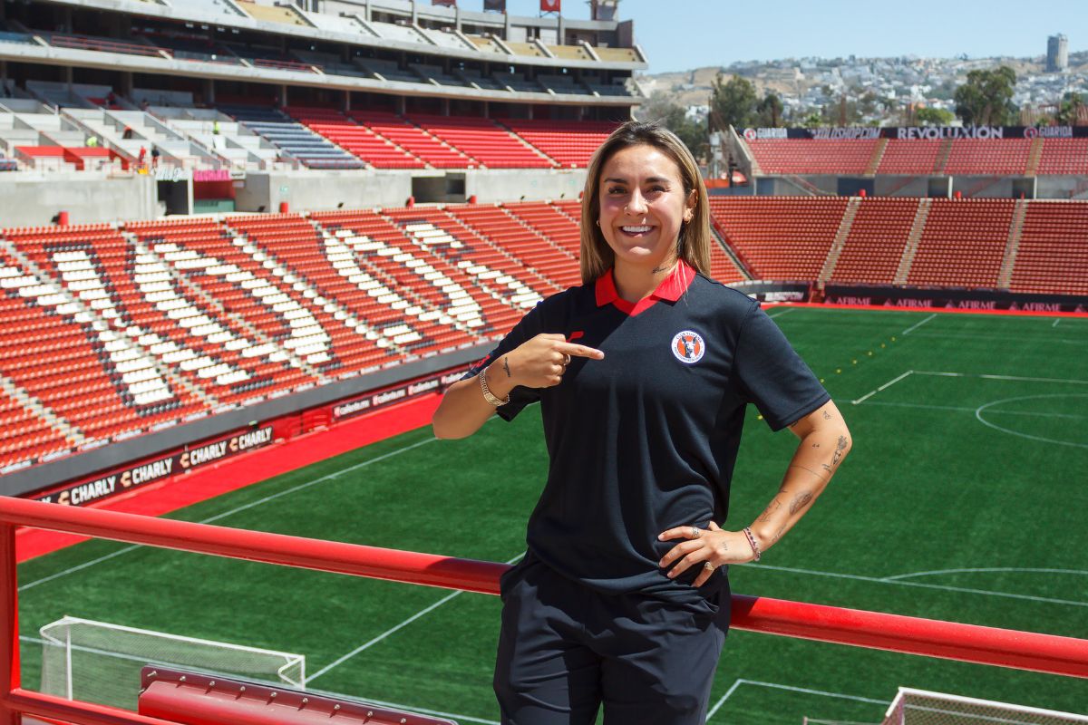 Karen Díaz ya entrena en el Estadio Caliente. (Foto: Cortesía Club América)