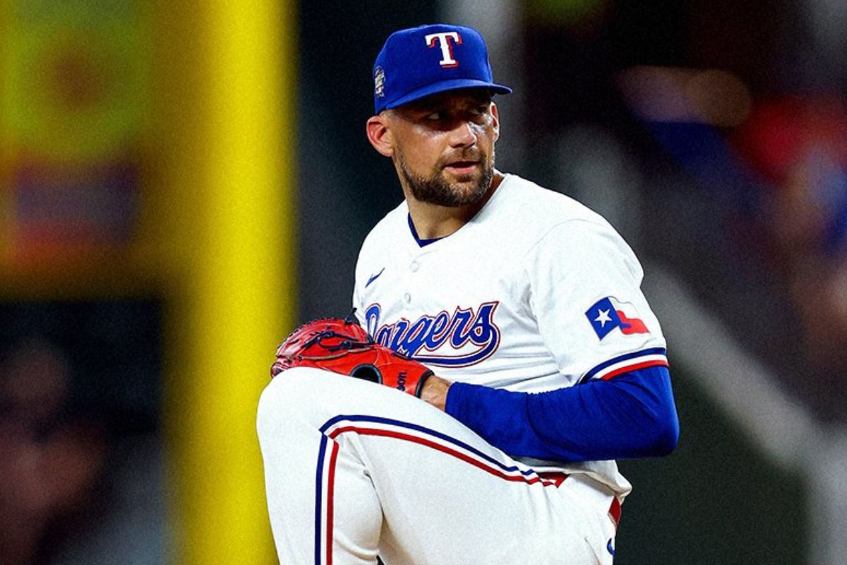 Nathan Eovaldi solo permitió un hit este Martes ante los Padres. (Foto: X @TexasRangers)