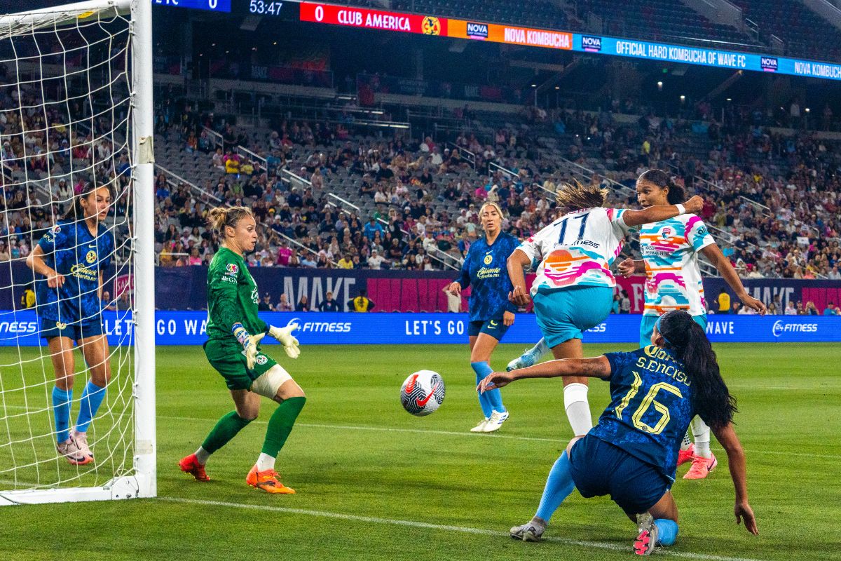 El América Femenil logró un gran resultado en un buen partido en el Snapdragon Stadium. (Fotos: Evelyn Barceló - SportyDeporte.com)