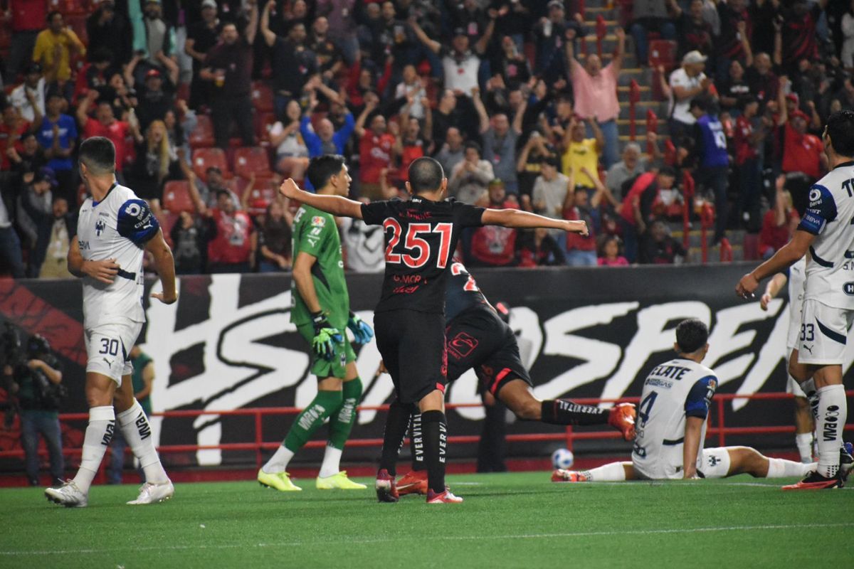 Rayados no pudo aguantar el resultado y cedió un punto como visitante en Tijuana. (Fotos: Emilio Franco - Instagram @_franco.shot_)