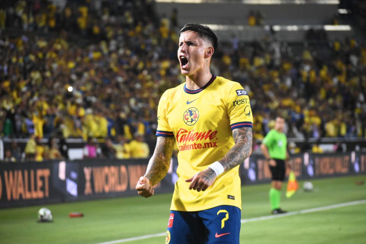 Brian Rodríguez marcó dos goles para el Ame en Carson. (Foto: Emilio Franco - Especial)