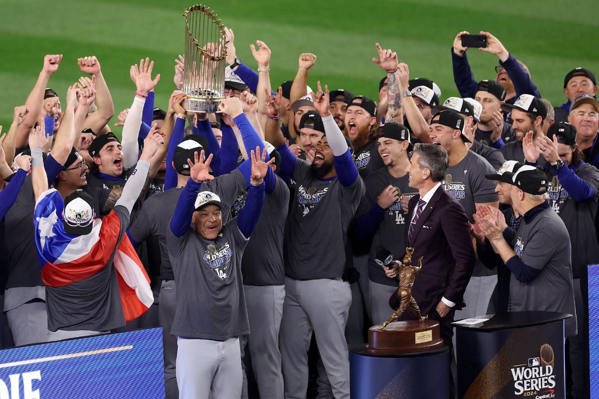 Los Ángeles celebró su octavo título de la Major League Baseball. (Foto: X @MLB)