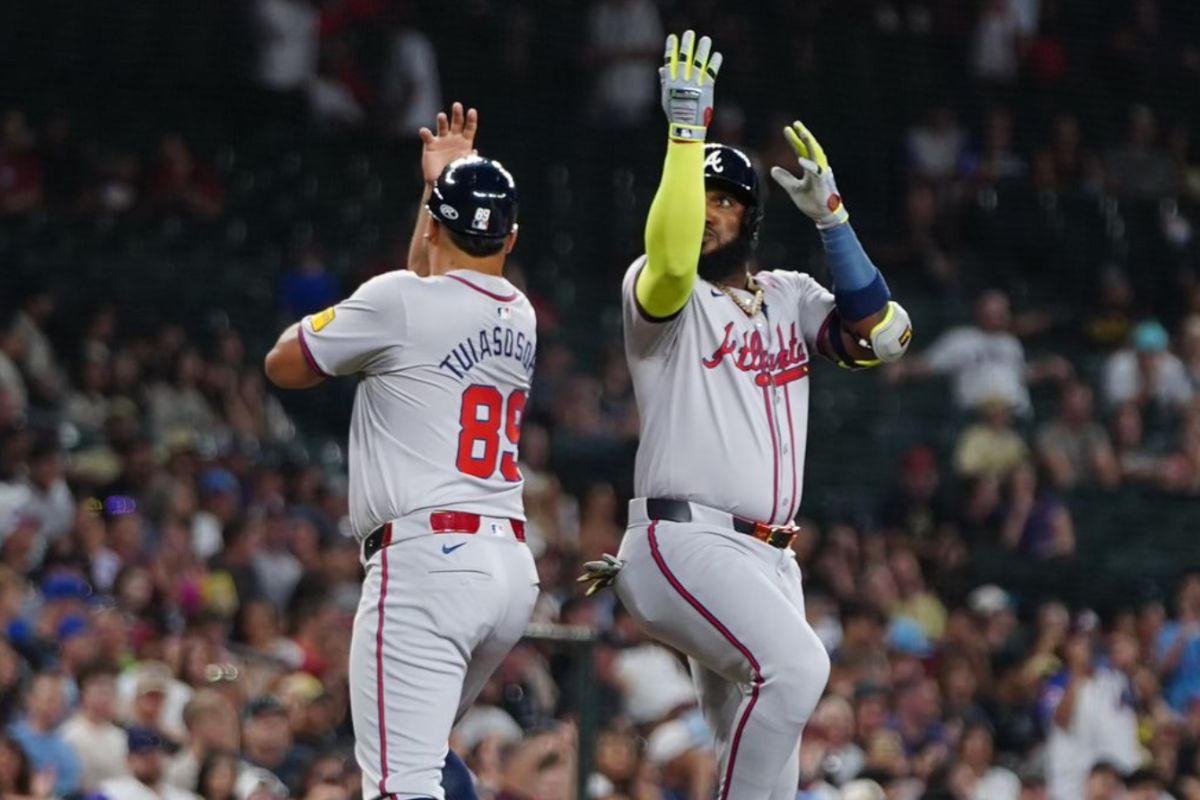 Marcell Ozuna fue la figura del juego con dos HR. (Fotos: Instagram @Braves)