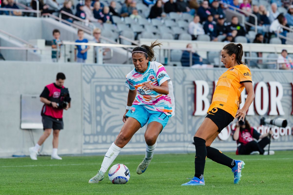 Jayden Shaw regresó a la alineación titular y estuvo cerca del gol. (Fotos: Cortesía San Diego Wave FC)