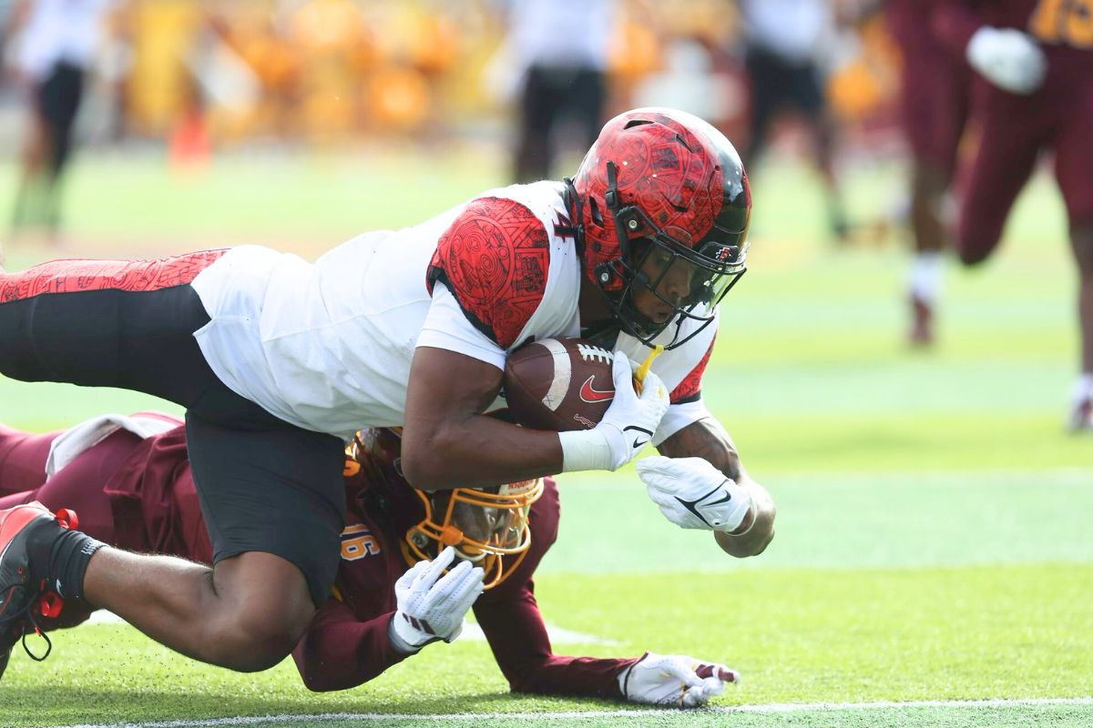 San Diego Aztecs se quedó a cinco segundos del triunfo este fin de semana. (Fotos: X @AztecFB)