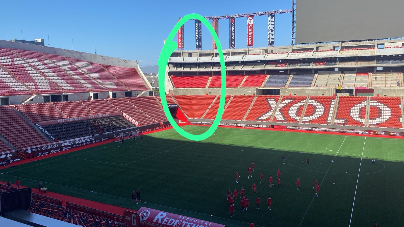 Nuevos asientos en el Estadio Caliente