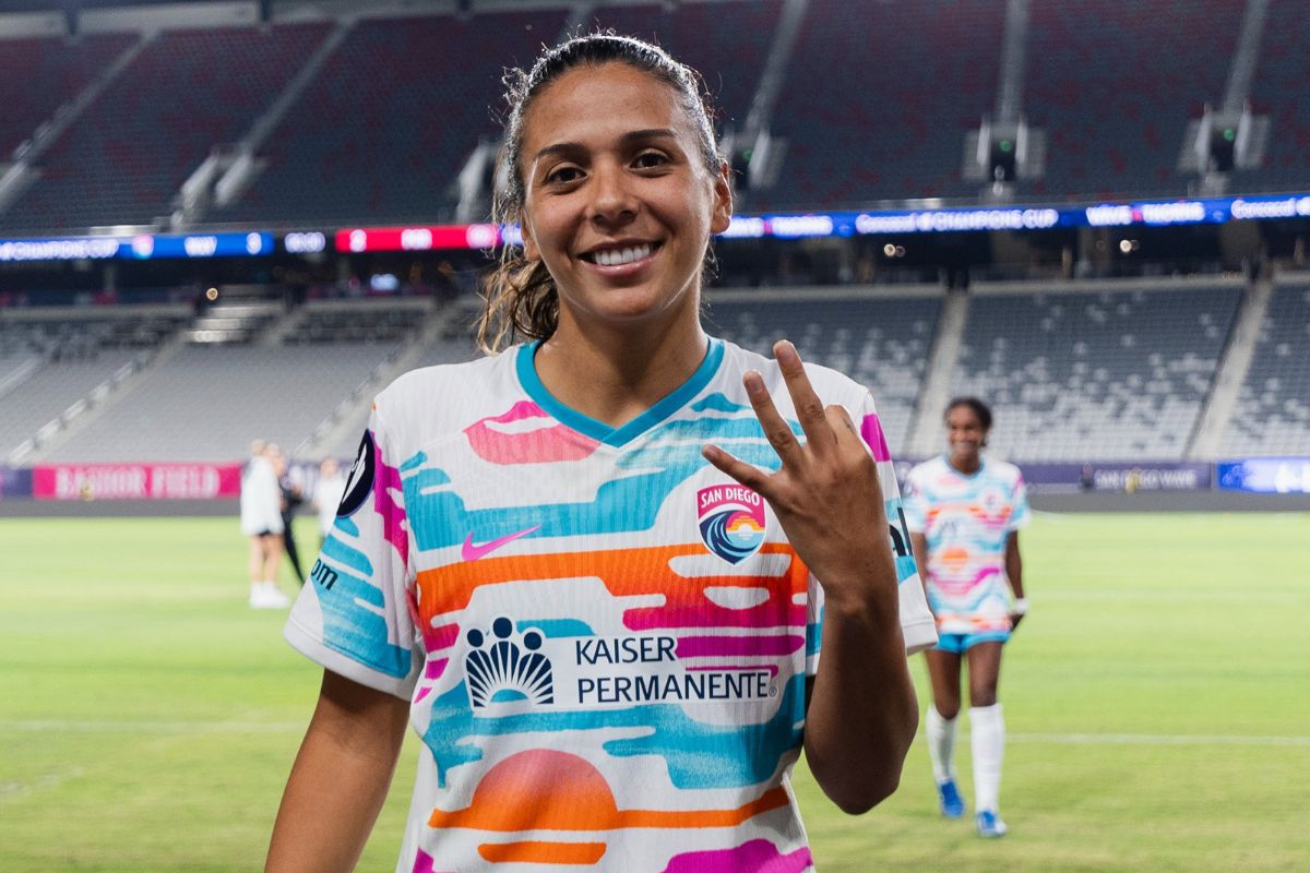 María Sánchez marcó su primer Hat-Trick y lo hizo con la camiseta del San Diego Wave FC. (Foto: Cortesía San Diego Wave FC)